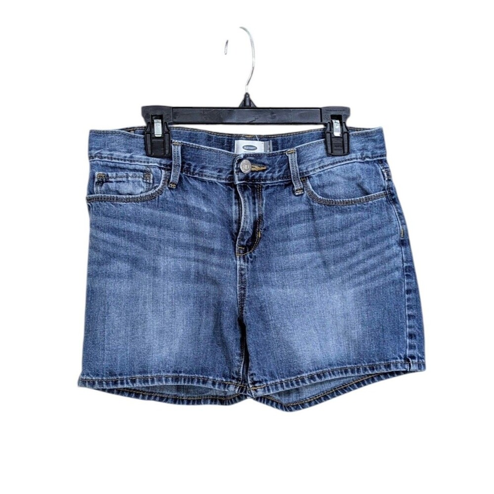 Old Navy Midi Length Jean Shorts With Adjustable Waist - Size 14 Girls Cuffed